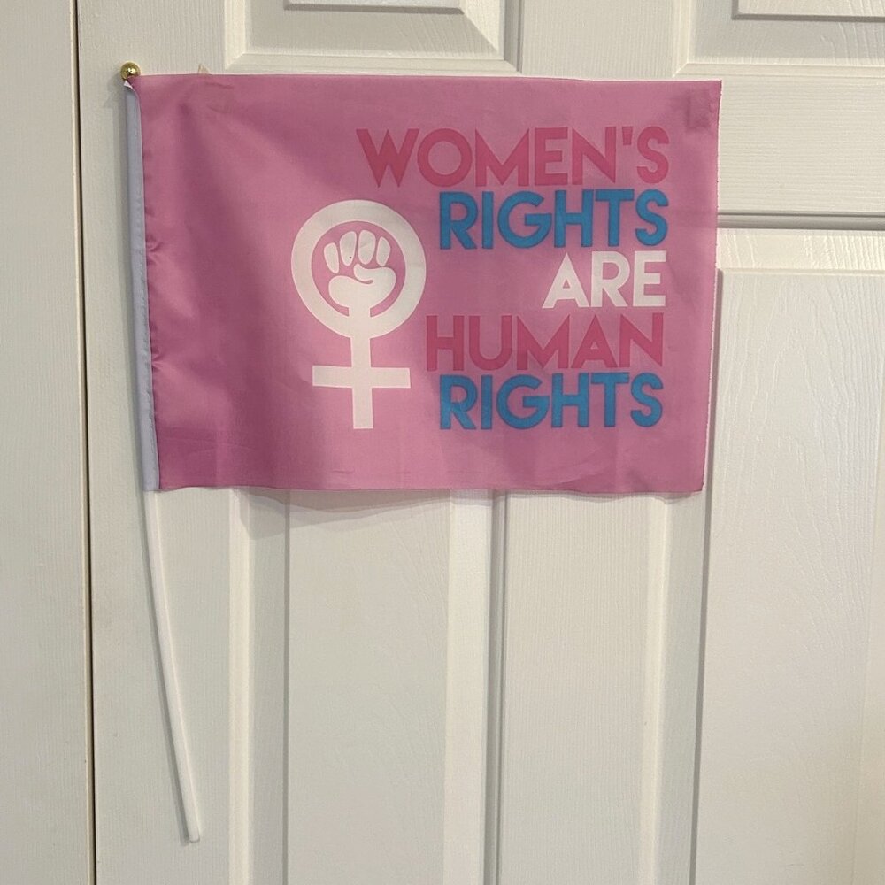 Women's Rights Protest March Flag